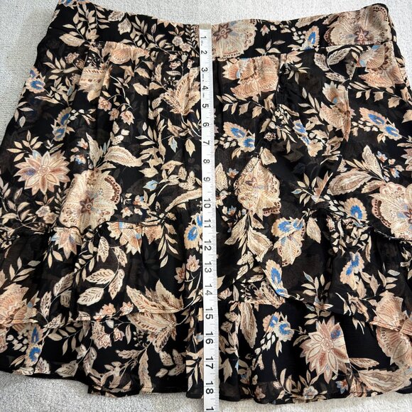 NWT Sézane Carolina Floral Black Skirt Size 46 100% Viscose Made In Portugal - Picture 10 of 13